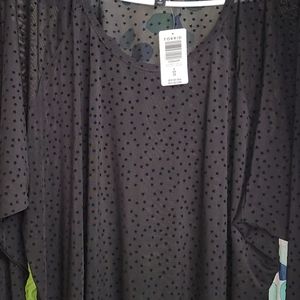 Sheer/see-thru,long sleeved, star top It has puffy stars!!!FLASH $15 NO OFFERS!